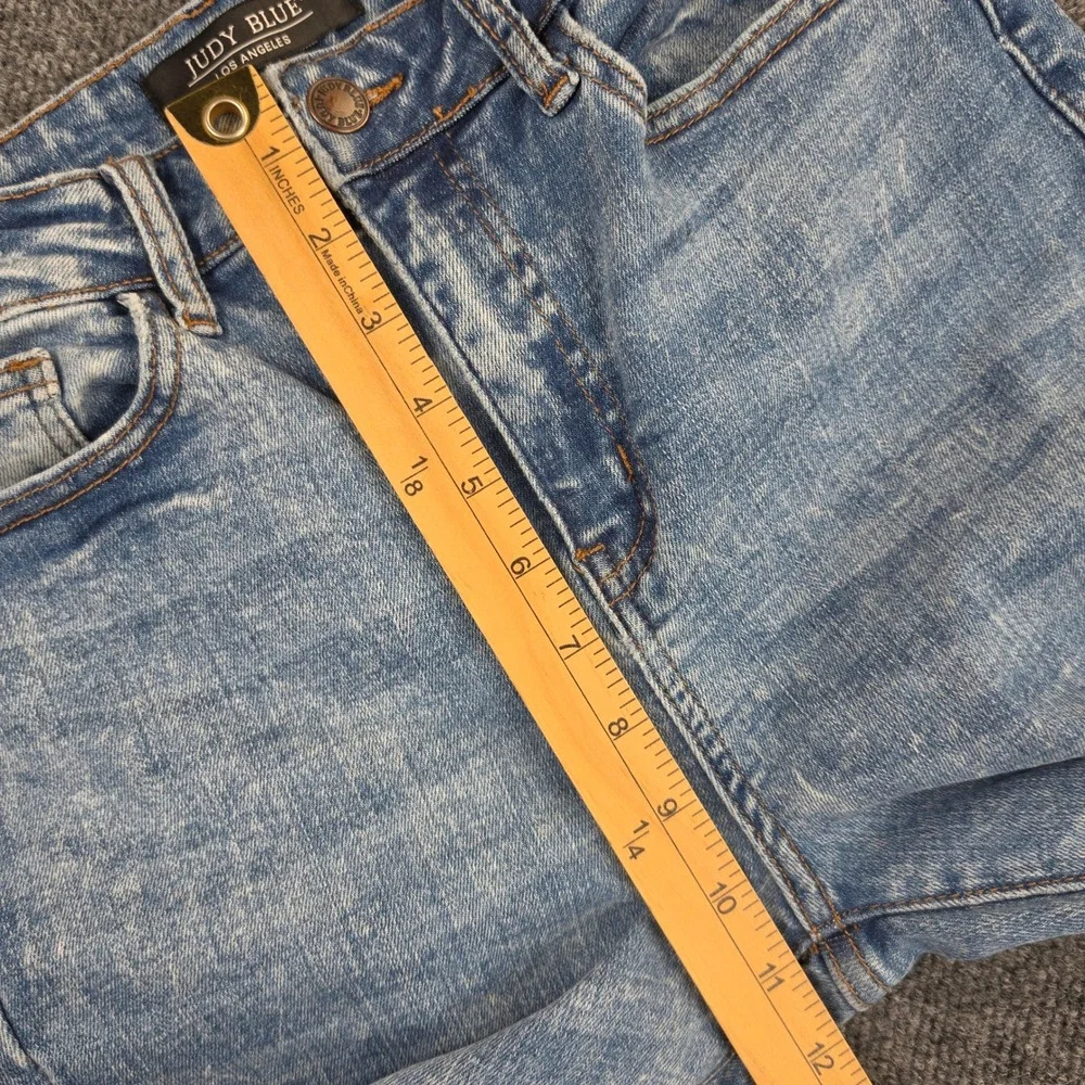 Judy Blue Skinny Fit Jeans Women's 7/ 28 High Rise Acid Wash Stretch Denim Blue